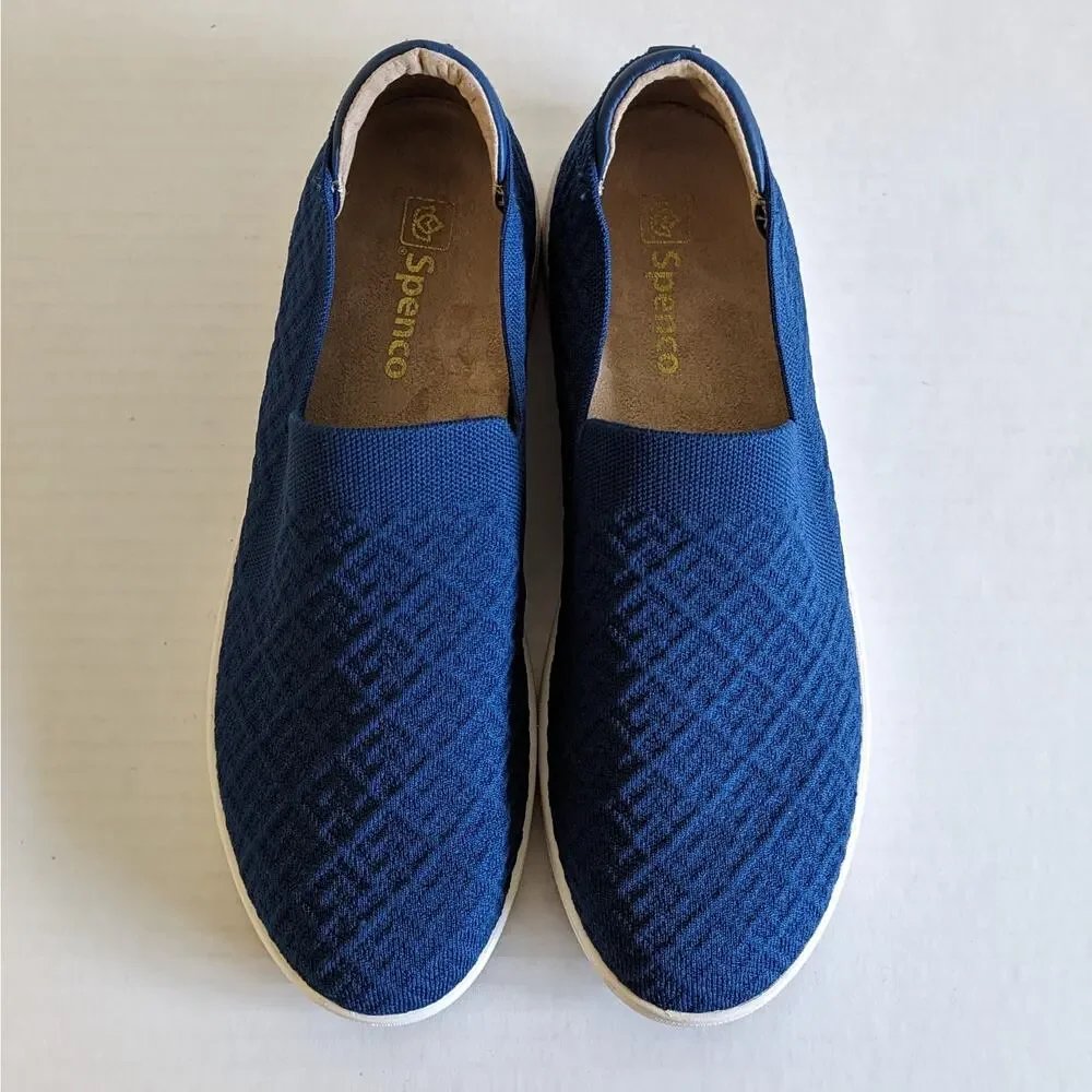 Spenco Mariner Stretch Slip On Loafer Size 11B Navy Knit Sneaker